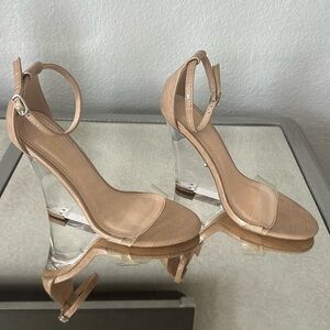 Nude clear wedges